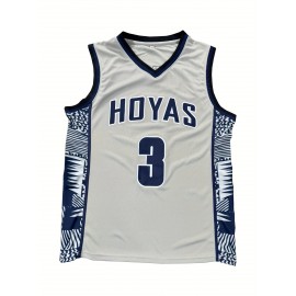 3 Basketball Clothes Stitched Grey Basketball Top Polyester V-neck Sleeveless Men'S Tank Top S-3XL