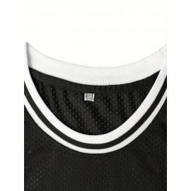 Men'S # 14 Black Basketball Shirt - V-neck Design Breathable Polyester Fiber Suitable For Training, Competition, And Casual Wear S-3XL