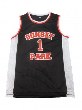 1 Basketball Jersey, Black Basketball Shirt For Training Competition, Sports Uniforms Suitable For Summer Black S-3XL