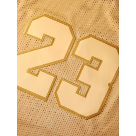 Men'S # 23 Yellow Basketball Shirt Breathable Lightweight Sleeveless Tank Top Suitable For Sports And Casual Wear Classic Fashion Design Machine Washable Size S-3XL