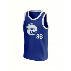 Tournament Shoot Out Basketball Jersey 96 Blue Basketball Vest Stitched Movie Jersey For Men S-3XL
