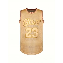 23 Goat Basketball Jersey Stitched Men's Basketball Jersey Tank Top Team Competition, Leisure Sports Golden S-3XL