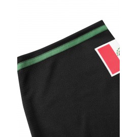 1pc Mexico Men'S V-Neck Baseball Jersey - Breathable Polyester Sports Top with Lettering and Emblem, Casual Loose-Fit for Training and Beachwear, Available in Black, White, and Red