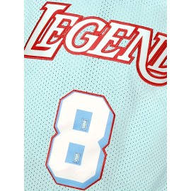 Men'S # 8-24 Day Blue Basketball Sweatshirt Round Neck S-3XL