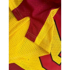 Men'S Oak Hill 22 Sports Jersey, Polyester V-Neck, Slight Stretch Knit Fabric, Loose Fit, for Casual, Running, Training, Hiking, Basketball, Adult & Couple, Universal Fit