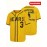 Men's #3 Yellow Stripes Baseball Jersey, Classic Retro Letter Embroidery Design Breathable Short Sleeve T-Shirt