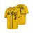 Men's #3 Yellow Stripes Baseball Jersey, Classic Retro Letter Embroidery Design Breathable Short Sleeve T-Shirt