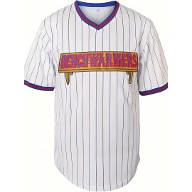 Men's #82 Benchwarmers Vintage Baseball Jersey - Reedy Richie Goodman Pinstriped Retro Sports Shirt, Moisture-Wicking Polyester, Loose Fit for Parties, Casual & Athletic Wear