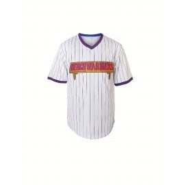 Men's #82 Benchwarmers Vintage Baseball Jersey - Reedy Richie Goodman Pinstriped Retro Sports Shirt, Moisture-Wicking Polyester, Loose Fit for Parties, Casual & Athletic Wear