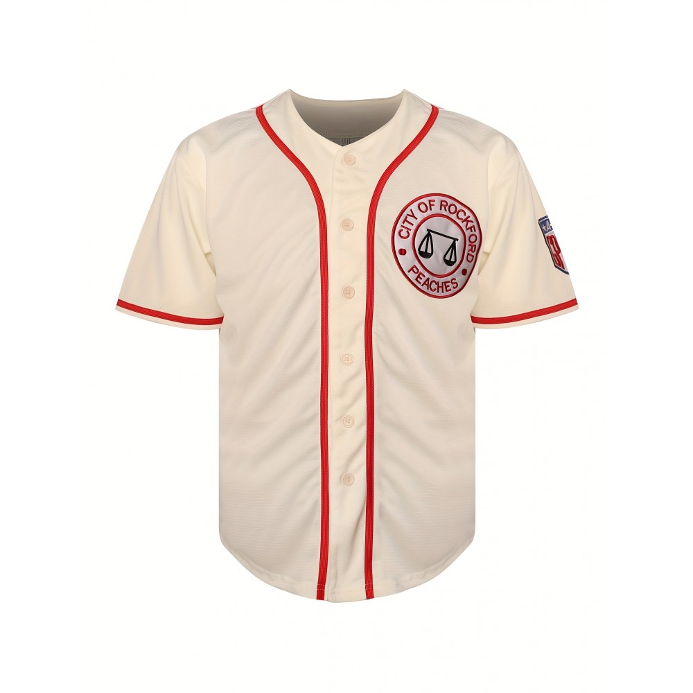 #43 City Of Rockford Peaches A League Of Their Own Movie Men'S Baseball Jersey Stitched