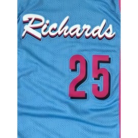 25 Men's Basketball Jersey Sports Training Blue Vest S-3XL