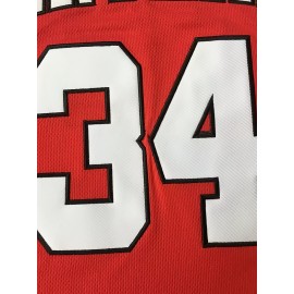 34 Men'S Basketball Jersey, Sports Training Jersey, Breathable And Comfortable Casual Vest S-3XL