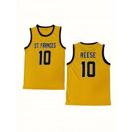 10 Men's Basketball Suit Sports Training Jersey Yellow Breathable Comfortable Tank Top S-3XL