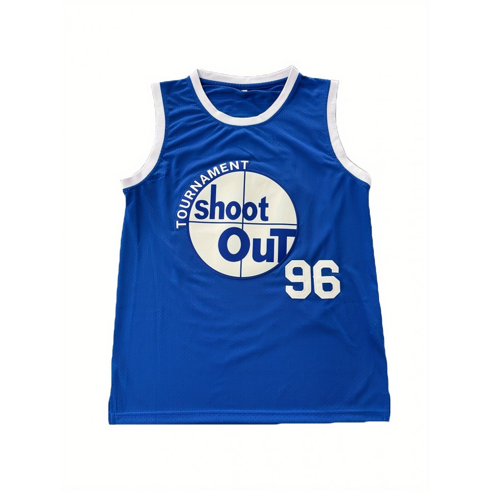 96 Men'S Basketball Shirt Blue Sports Training Shirt Breathable And Comfortable Casual Shirt S-3XL
