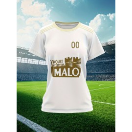 Custom-made large-sized football shirts for women, with custom names and numbers, breathable fabrics for sports, team events, and casual use