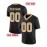 Customizable Women'S Football Jersey - Personalized Name & Number, Breathable V-Neck Design, Comfort Fit for Outdoor Sports, Black with Golden Accents, Summer Activewear, Sporty Clothing, Durable Sportswear