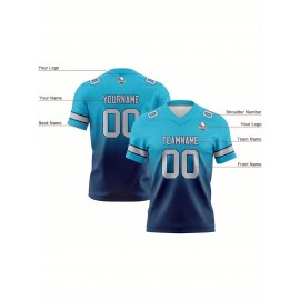Customized plus-size Women's football jerseys, personalized team and digital number football short-sleeved shirts as gifts for female fans