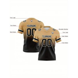 Customized plus-size Women's football jerseys, personalized team and digital number football short-sleeved shirts as gifts for female fans