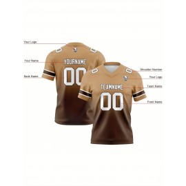 Customized plus-size Women's football jerseys, personalized team and digital number football short-sleeved shirts as gifts for female fans
