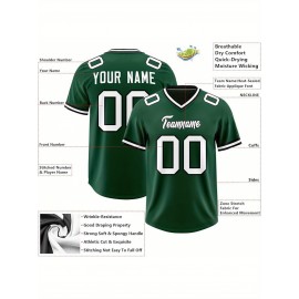 Custom Football Jersey Personalized with Team Name & Number - Women's Large Size Sports Shirt, Navy Blue & Red Color Scheme, Non-Stretch Fabric for Soccer, Team Uniforms, Gifts - Easy-Care Athletic Apparel, Sleeve Stripes, Detailing