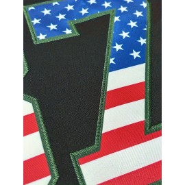 Customizable Women'S Football Jersey - Personalized Name & Number, American Flag Design, V-Neck Sleeveless Top for Summer Sports & Casual Wear, Breathable Fabric, Outdoor Activities, Football Jersey, Patriotic Design, Comfortable Fit