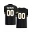 Customizable Women'S Plus Size Football Jersey - Personalized Team & Player Number, Soft Fabric, V-Neck, Short Sleeve, Black with Golden Accents, Ideal for Outdoor Sports & Events, Football Jersey, Summer Sports Wear, Sporty Design, Comfortable Fit