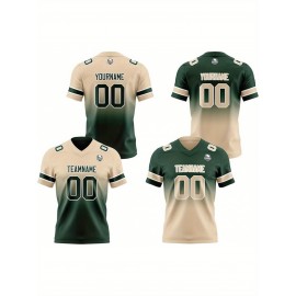 Customized plus-size Women's football jerseys, personalized team and digital number football short-sleeved shirts as gifts for female fans