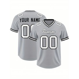 Custom Football Jersey Personalized with Team Name & Number - Women's Large Size Sports Shirt, Navy Blue & Red Color Scheme, Non-Stretch Fabric for Soccer, Team Uniforms, Gifts - Easy-Care Athletic Apparel, Sleeve Stripes, Detailing