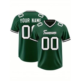 Custom Football Jersey Personalized with Team Name & Number - Women's Large Size Sports Shirt, Navy Blue & Red Color Scheme, Non-Stretch Fabric for Soccer, Team Uniforms, Gifts - Easy-Care Athletic Apparel, Sleeve Stripes, Detailing